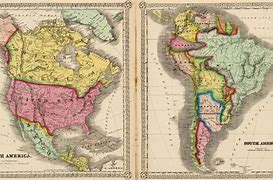 Image result for Old South America Map