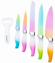 Image result for Kitchen Knives with Colored Handles