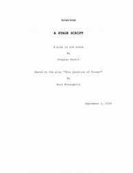 Image result for Screenplay Format Example