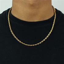 Image result for 4Mm Gold Over Silver Rope Chain