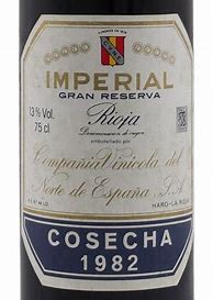 Image result for C V N E Compania Vinicola del Norte Espana Rioja Imperial Reserva
