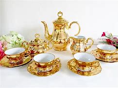 Image result for Temu Gold Tea Set