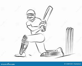 Image result for Batsman Sketch