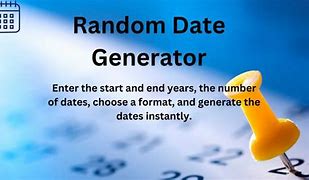 Image result for Random Date Generator