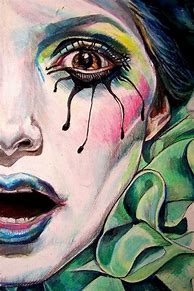 Image result for Creepy Face Oil Pastel