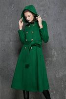 Image result for Hooded Wool Coat