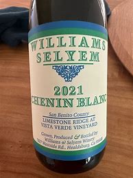 Image result for Williams Selyem Chenin Blanc Limestone Ridge Vista Verde