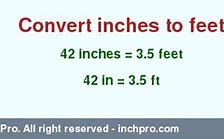 Image result for 42 Inches in Feet