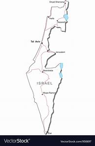 Image result for Israel Map Black White