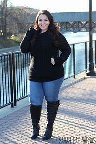 Image result for Plus Size Outfits with Boots