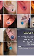 Image result for Ear Gauging Chart