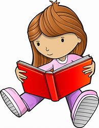Image result for Little Girl Reading Cartoon