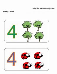 Image result for Number 4 Flash Card