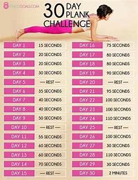 Image result for 30 Days Plank Challenge Free Printable