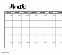 Image result for A Blank Calendar Template