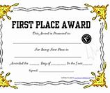 Image result for 1st Place Award Template