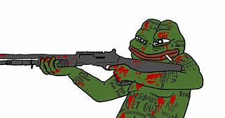 Image result for Pepe Holding Gun Meme Sticker