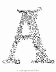 Image result for Detailed Coloring Pages Letter A