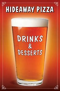 Image result for Beer Pitcher Menu at Hideaway Pizza