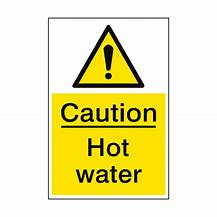 Image result for Caution Hot Water Sign