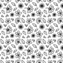 Image result for Doodle Clip Art Black and White Spring Flowers