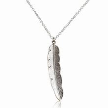 Image result for Silver Feather Cup Chain Necklace
