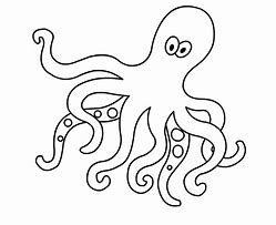 Image result for Black ADN White Octopus Clip Art