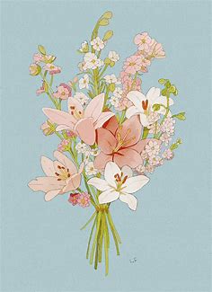Spring Bouquet Print · Libby Frame Illustration · Online Store Powered ...