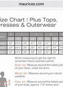 Image result for Maurice's Plus Size Chart