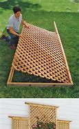 Image result for How to Build a Lattice Top Privacy Fence