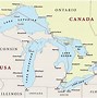 Image result for Great Lakes North America Map