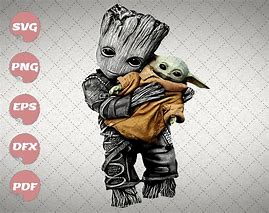 Image result for Groot and Baby Yoda SVG
