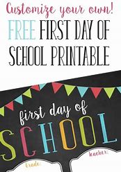 Image result for Printable First Day School