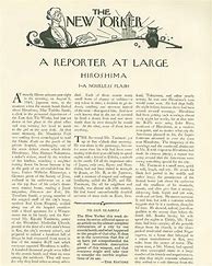 Image result for The New Yorker Covers John Hersey