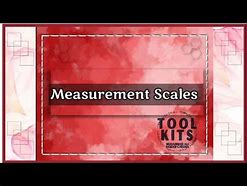 Image result for Measurement Scale