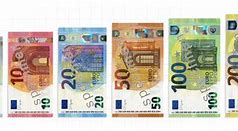 Image result for Euro Note Sizes