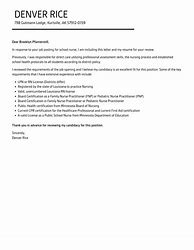 Image result for Cover Letter Private School Nurse