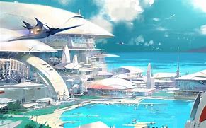 Image result for Beach City Sci-Fi Art