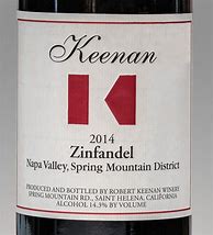 Image result for Robert Keenan Zinfandel Napa Valley
