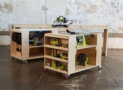 Image result for Rolling Workbench with Table Saw Plans