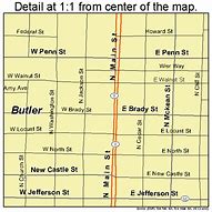 Image result for Map of Downtown Butler PA