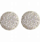Image result for Gold Diamond Button Earrings