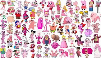 Image result for Lime Green and Pink Cartoon Characters