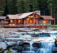 Image result for House Near Waterfall