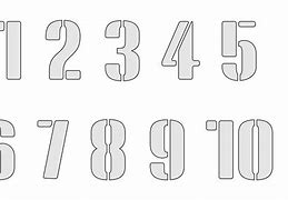 Image result for 4 Block Number Stencils