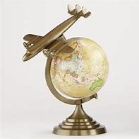 Image result for Gold Airplane Globe