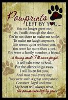 Image result for Paw Print Poem About Dogs