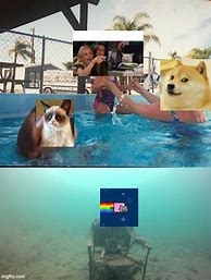 Image result for Original Kid Drowning in Pool Photo Meme