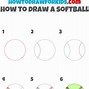 Image result for Softball Drawing