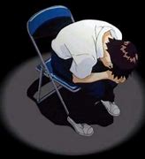 Image result for Neon Genesis Evangelion Sitting Meme